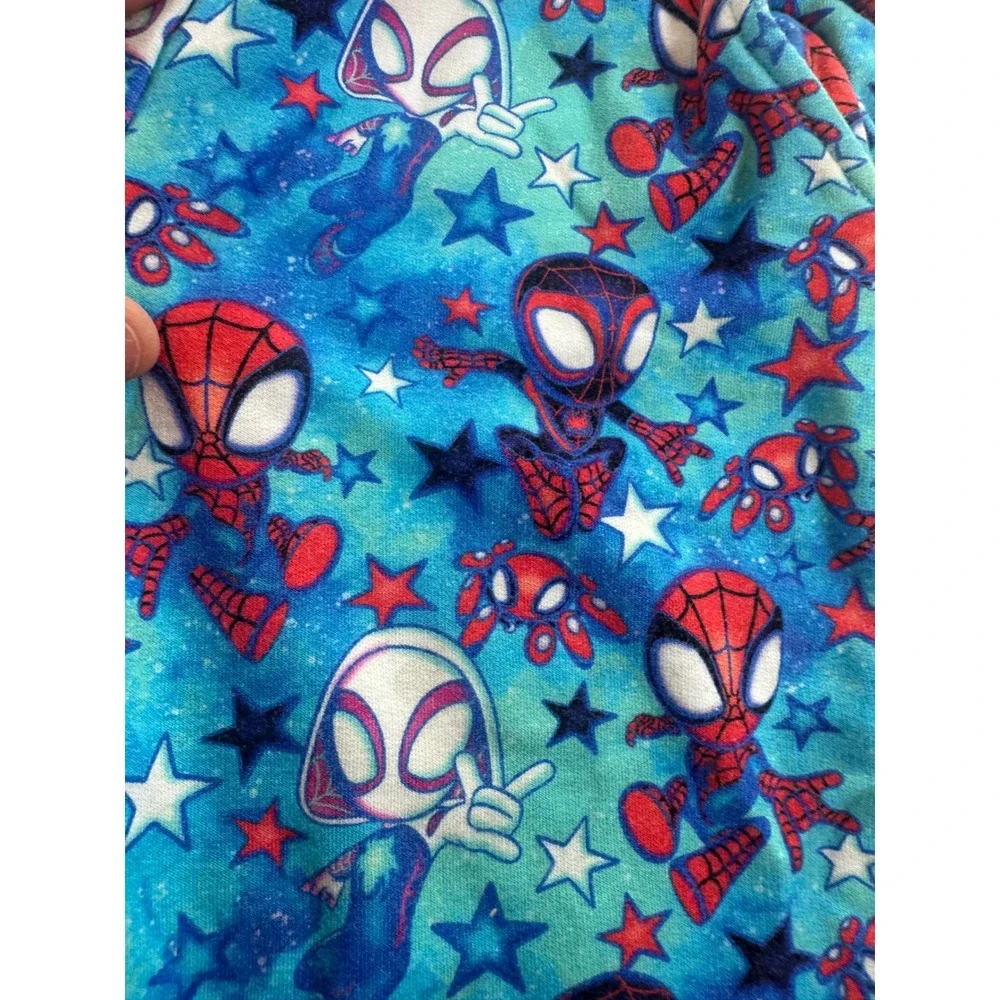 Little Snuggles Spidey and Friends Kids 7-8Bl ue Bamboo Cotton Jogger Set Marvel
